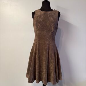 Brown soft suede Dress